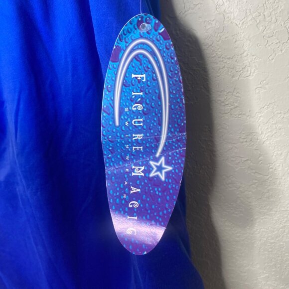 Figure Magic Blue Ombre One-Piece Swimsuit With Built-In Bra & Back Clasp Detail - Picture 2 of 11